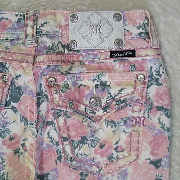 Miss Me Jeans size 29 Skinny Floral Print - Picture 6 of 13